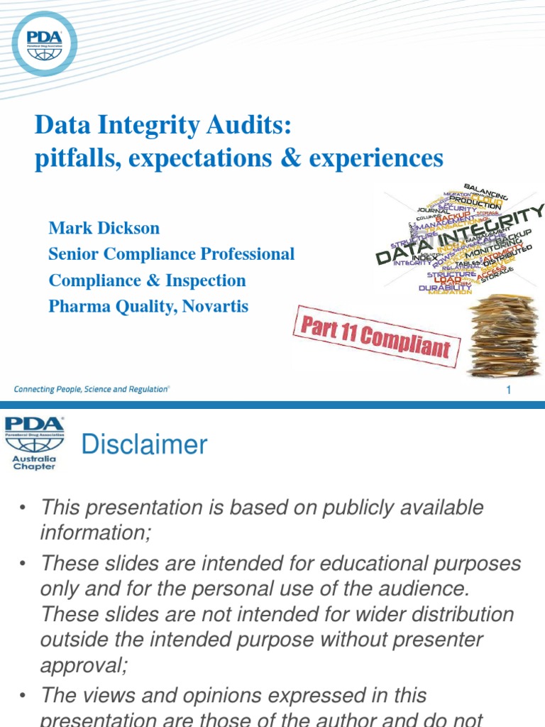 Data integrity audits pitfalls expectations amp experiences audit
