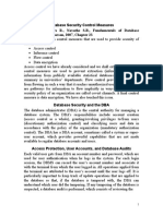 Database Security Control Measures Systems, 5 Ed., Pearson, 2007, Chapter 23