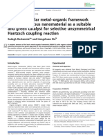 Basic Isoreticular Metal Organic Framework Irmof 3 Porous Nanomaterial as a Suitable and Green Catalyst for Selective Unsymmetrical Hantzsch Coupling Reaction