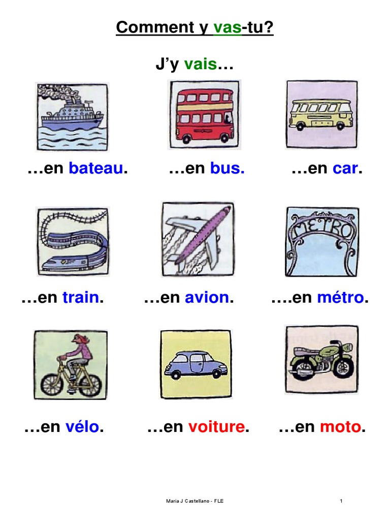 Vocabulaire des moyens de transport | PDF