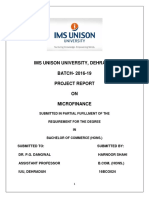 IMS Unison University Microfinance Project Report