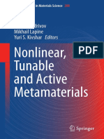 (Springer Series in Materials Science 200) Ilya V. Shadrivov, Mikhail Lapine, Yuri S. Kivshar (Eds.) - Nonlinear, Tunable and Active Metamaterials-Springer International Publishing (2015) PDF