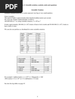 Scientific Notation, Symbols, Units and Equations