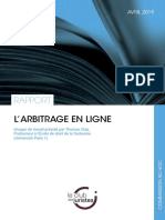 Rapport Du Club Des Juristes Sur L'arbitrage en Ligne