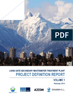Project Definition Report: Lions Gate Secondary Wastewater Treatment Plant