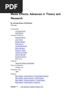 Media Effects: Advances in Theory and Research: by Jennings Bryant, Dolf Zillmann 520 Pages Contributors