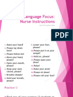 Language Focus: Nurse Instructions: Andi Tilka Muftiah Ridjal