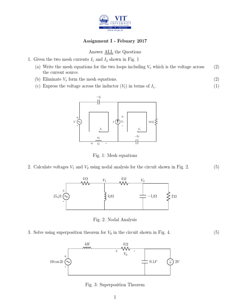 Network Assignment | PDF | Electrical Network | Electrical Circuits