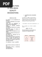 RQD Indice de Calidad de Rocas | PDF | Minería | Petrología