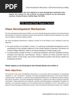 Clean Development Mechanism - CSS General Science &#038 Ability