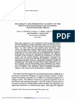 Reliability and Predictive Validity of T PDF