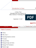 Introduction To Linux: E-Yantra Team Embedded Real-Time Systems Lab Indian Institute of Technology Bombay