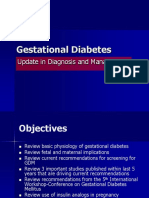 Gestational Diabetes: Update in Diagnosis and Management