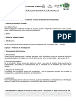 Estructura Del InformeTécnicode Residencias Profesionales