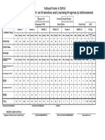 School Form 6 (SF6) Summarized Report On Promotion and Learning Progress & Achievement