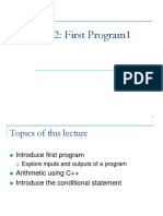 1 Week Lecture 2 First Program