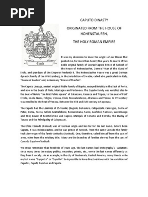Famiglia Caputo Pdf Pdf Middle Ages Nobility