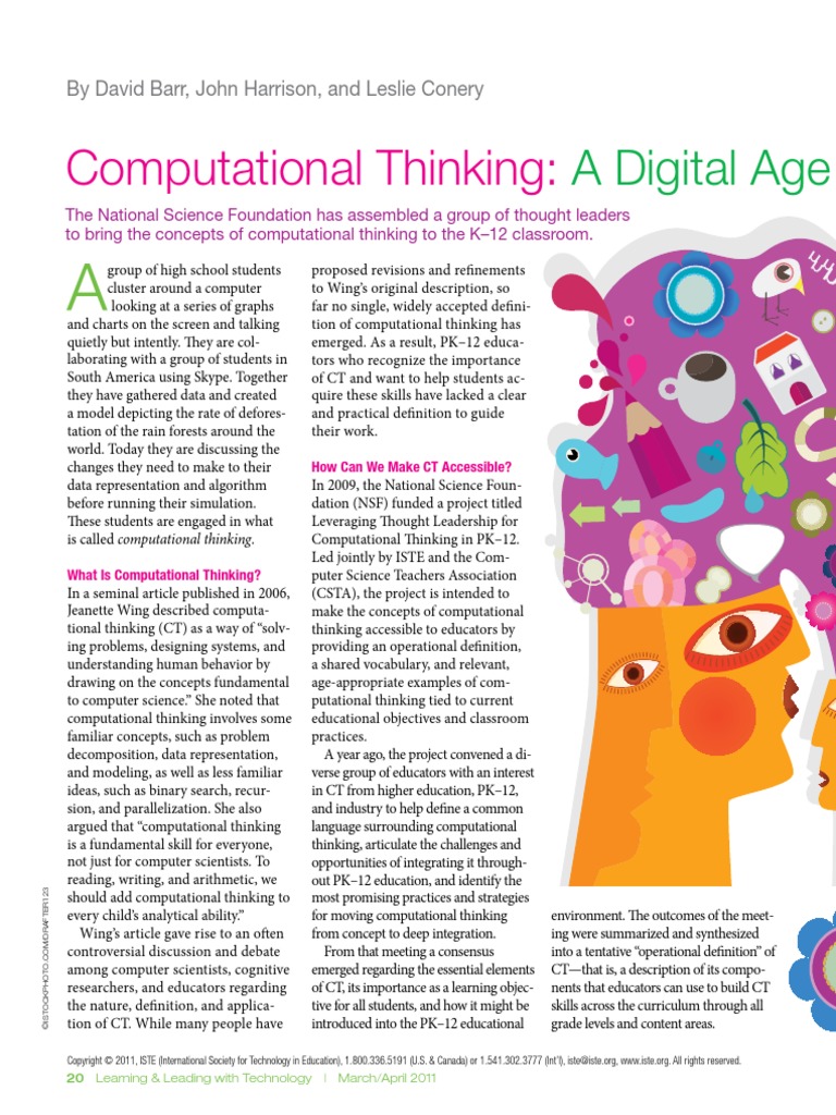 Computational Thinking:: A Digital Age Skill For Everyone | PDF ...