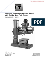 4-ft. Radial Arm Drill Press: Operating Instructions and Parts Manual