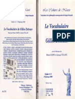 (2003) Sasso, R. Et Villani, A. - Le Vocabulaire de Gilles Deleuze PDF