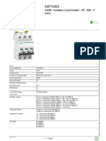Product Datasheet: iC60N - Miniature Circuit Breaker - 3P - 63A - C Curve