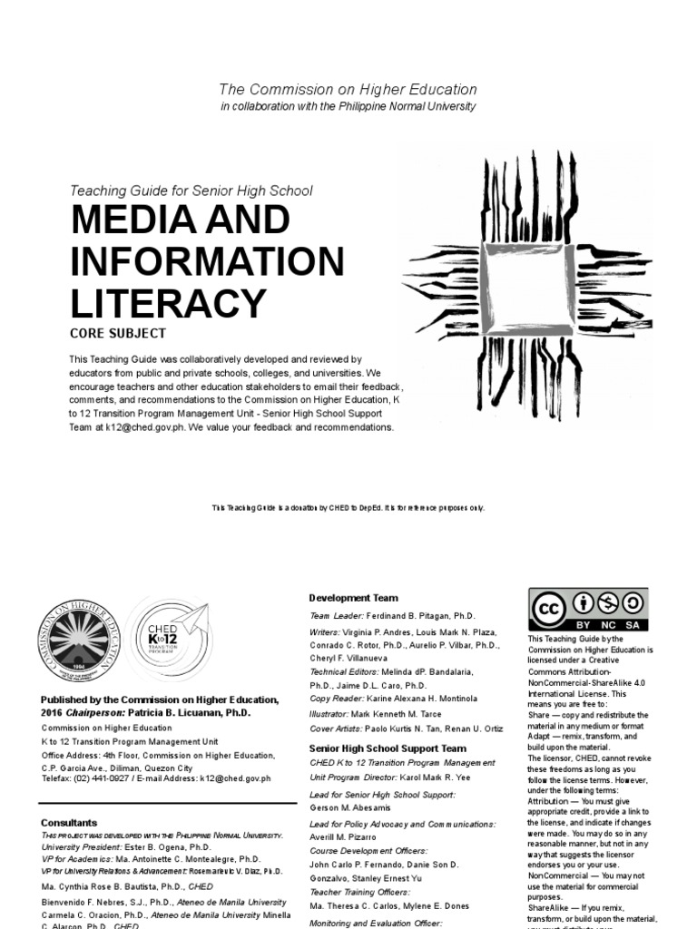 Media and Information Literacy TG 2019 | PDF | Educational Technology ...