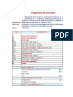 Presupuesto Bocatoma Pate