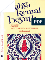 Yahya Kemal Beyatlı - Yaşamı Sanatı Yapıtlarından Seçmeler - Bilgi Yay-1992-Cs PDF