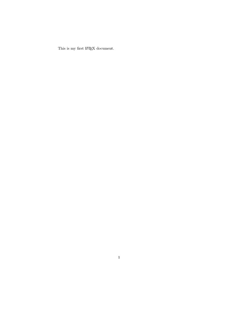 First LATEX Document Guide | PDF