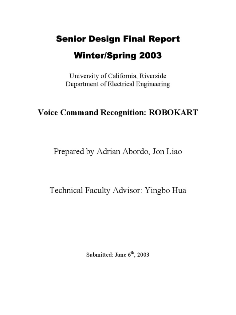 Voice Command Recognition: Robokart | PDF | Speech Recognition | Sound