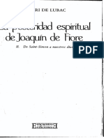 La Posteridad Espiritual de Joaquín de Fiore. de Saint-Simon A Nuestros Días, Tomo II - Henri de Lubac