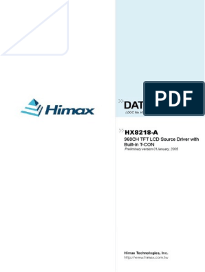 HX8218 | PDF | Digital To Analog Converter | Rgb Color Model