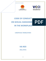 Code of Conduct On Sexual Harassment in The Workplace: Unofficial Translation