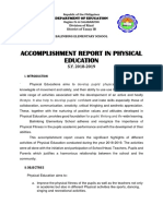 Accomplishment Report On Physical Education