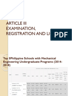 Article Iii Examination, Registration and License