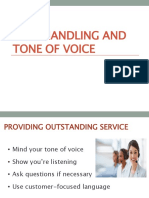 Call Handling and Tone of Voice