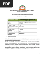 Prog. de Filosofia Da Educação