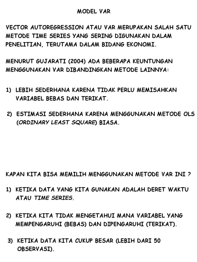 Kuliah 06 VAR 01 | PDF