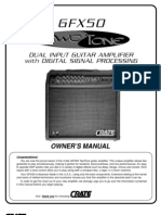 Dual Input Guitar Amplifier With Digital Signal Processing: Owner'S Manual