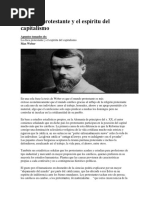 La Ética Protestante y El Espíritu Del Capitalismo RESUMEN