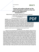 Study of Potassium and Sodium Silicate On The Morphological and Chlorophyll Content On The Rice Plant in Pot Experiment (Oryzasativa L.)