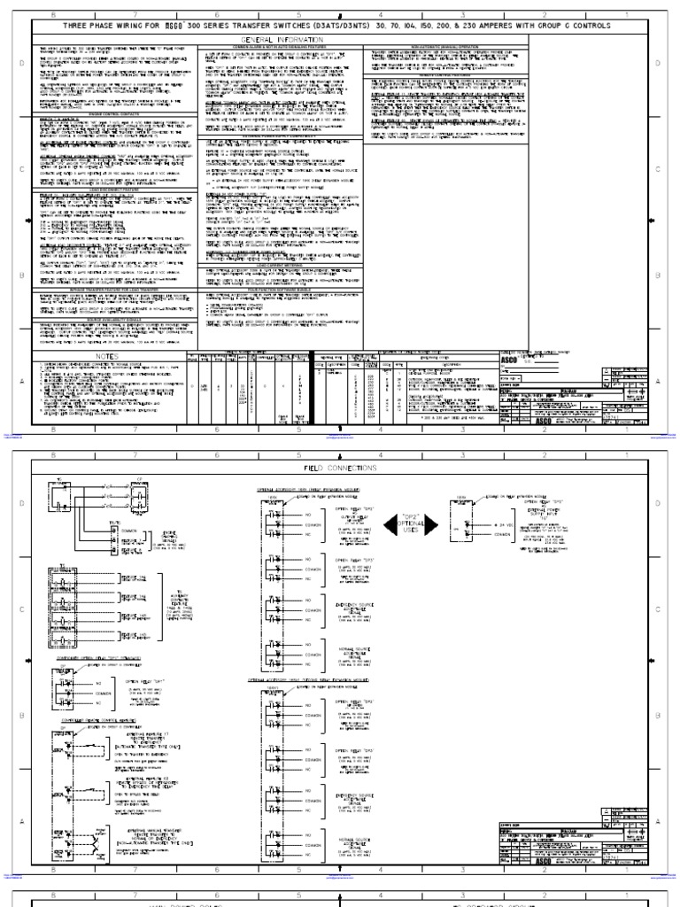 Electrical Wiring Diagram Asco 104 Amp Transfer Switch Series 300