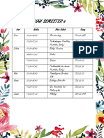 Jadwal Kuliah Semester 6