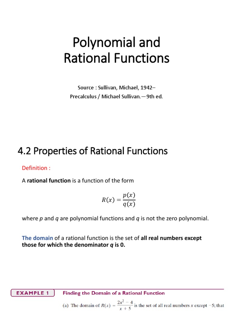 Polynomial and Rational Functions Overview | PDF | Factorization ...