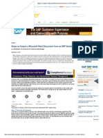 Steps To Output Microsoft Word Doc From SAP