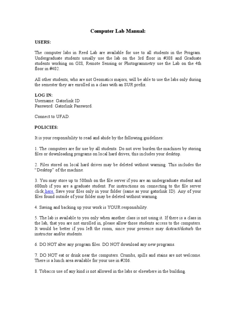 Computer Lab Manual Users PDF Printer Computer File