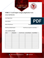 FORM 2.1: Local Chapter Category Application Form