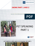 PET Speaking Parts 1 and 2 Guide