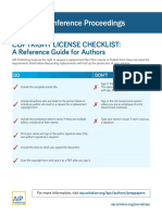 Copyright License Checklist PDF