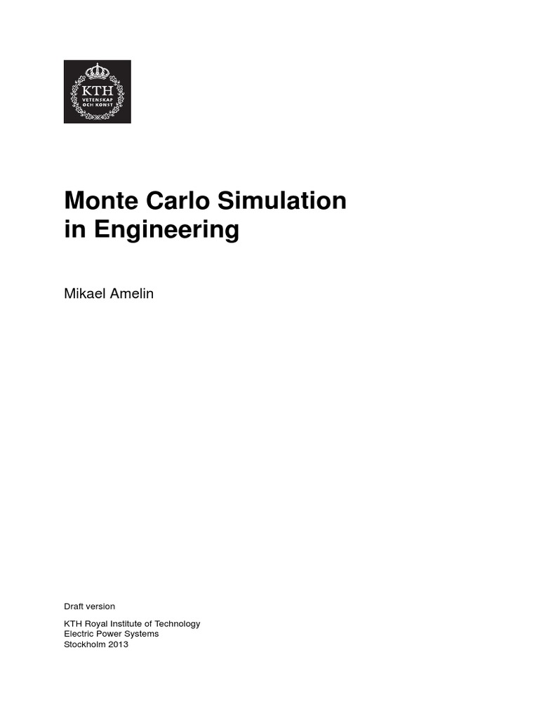 Monte Carlo Simulation in Engineering | PDF | Covariance | Probability ...